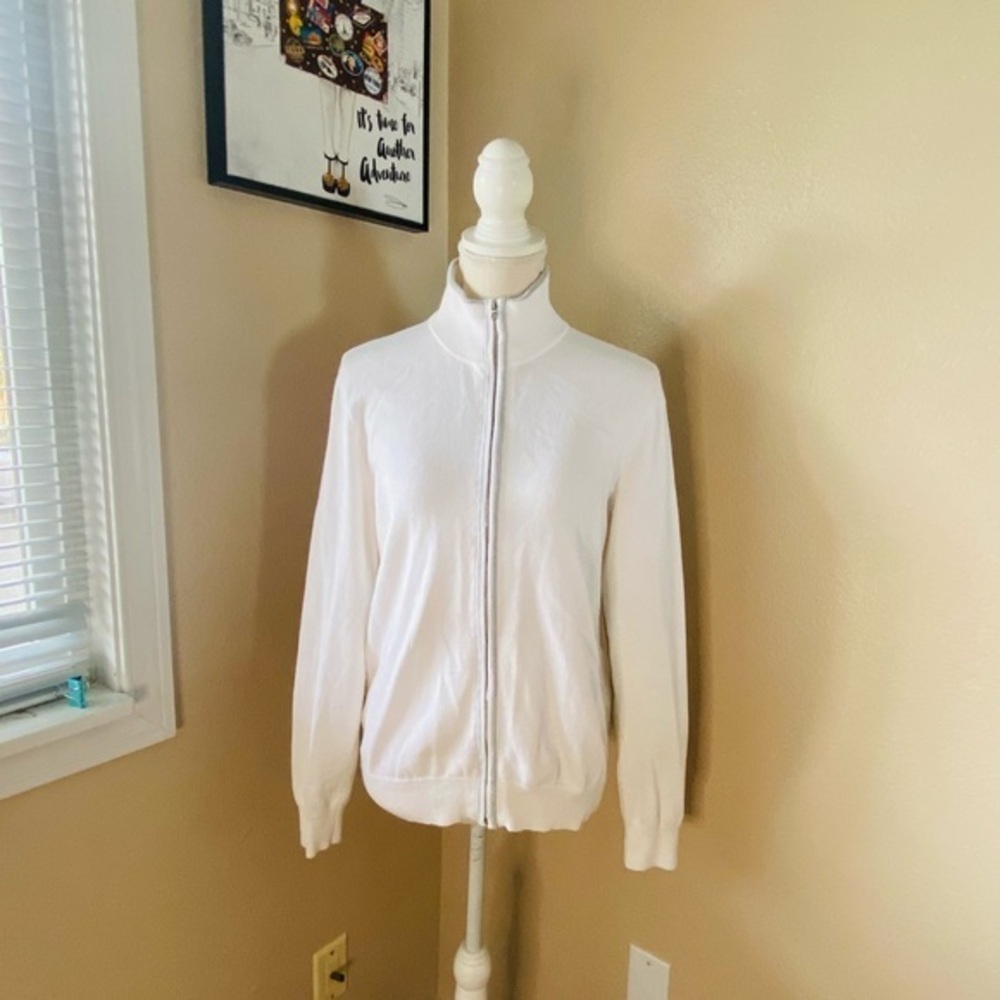 Ralph Lauren Polo golf zippered knit cotton cardigan, Sz. L
